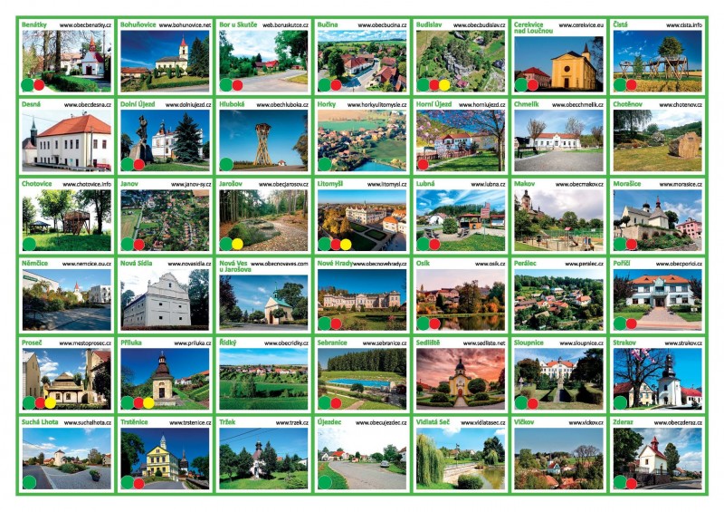 Fotografie z jednotlivých členských obcí mikroregionu lákající na návštěvu