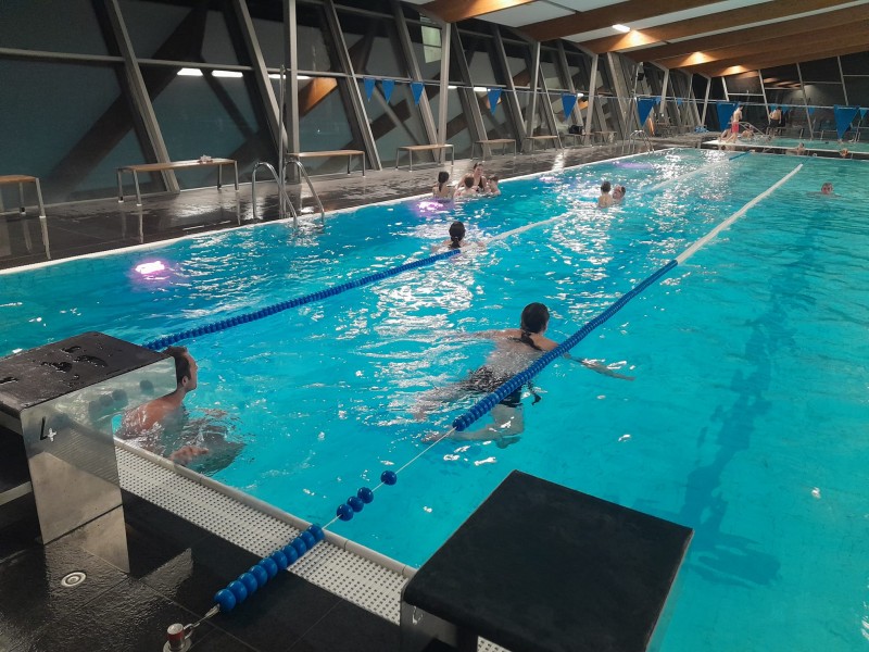 I dospělí plavali, odpočívali a bavili se ve vodě.